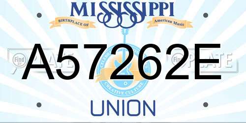 A57262E Mississippi License Plate
