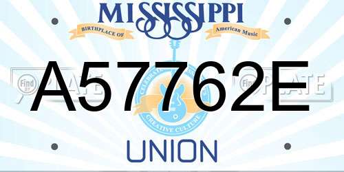 A57762E Mississippi License Plate