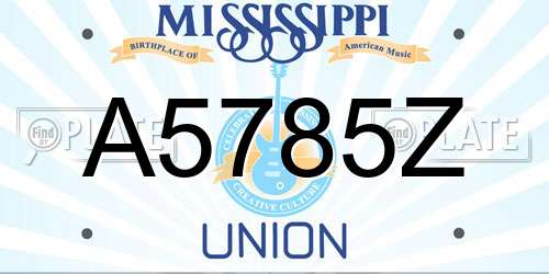A5785Z Mississippi License Plate