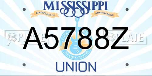 A5788Z Mississippi License Plate