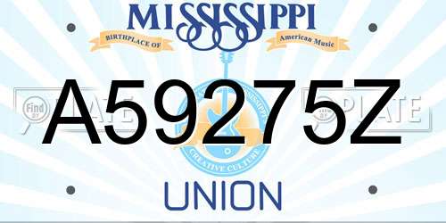 A59275Z Mississippi License Plate
