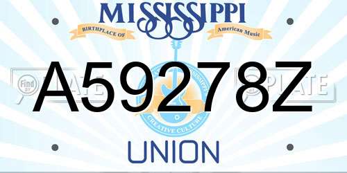 A59278Z Mississippi License Plate