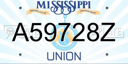 A59728Z Mississippi License Plate