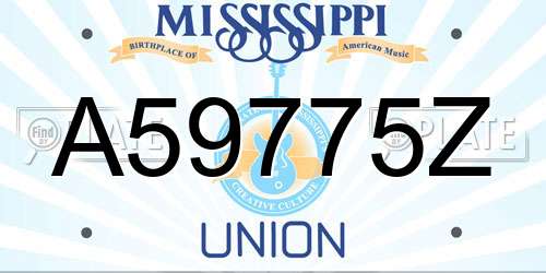 A59775Z Mississippi License Plate