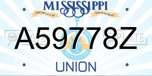 A59778Z Mississippi License Plate