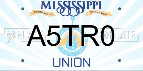 A5TR0 Mississippi License Plate