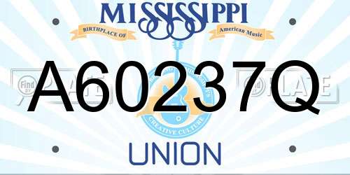 A60237Q Mississippi License Plate