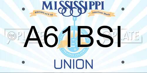 A61BSI Mississippi License Plate