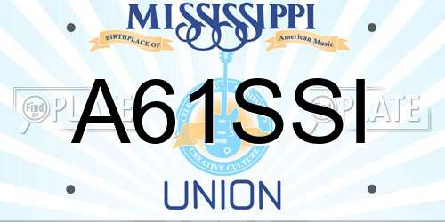 A61SSI Mississippi License Plate