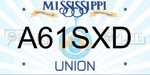 A61SXD Mississippi License Plate