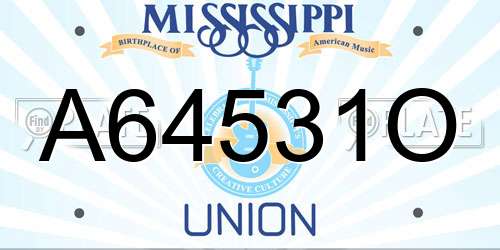 A64531O Mississippi License Plate