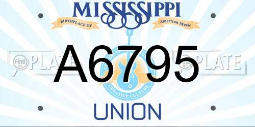A6795 Mississippi License Plate