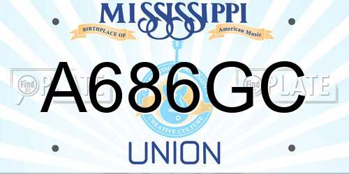 A686GC Mississippi License Plate