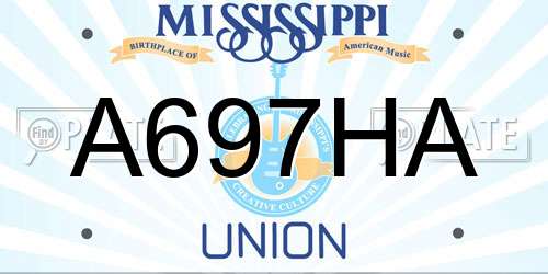 A697HA Mississippi License Plate