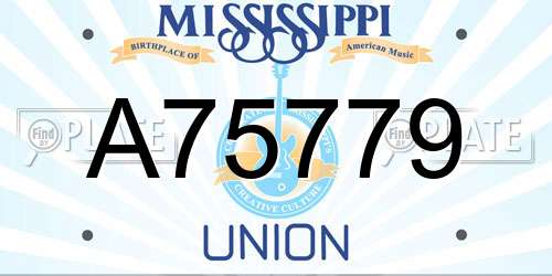 A75779 Mississippi License Plate