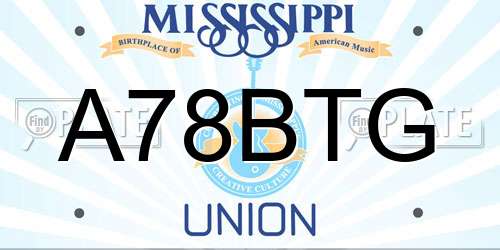 A78BTG Mississippi License Plate