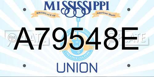 A79548E Mississippi License Plate