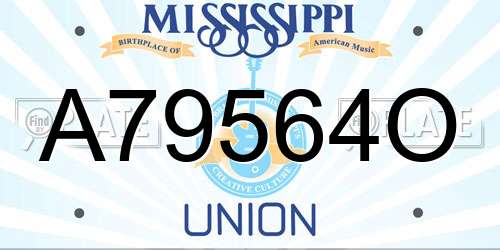 A79564O Mississippi License Plate