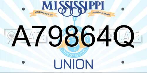 A79864Q Mississippi License Plate
