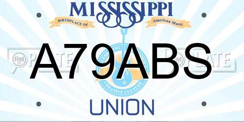 A79ABS Mississippi License Plate