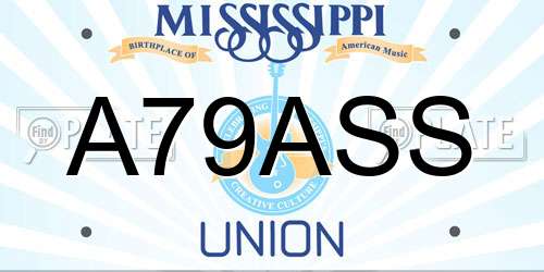 A79ASS Mississippi License Plate