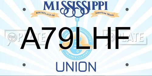 A79LHF Mississippi License Plate