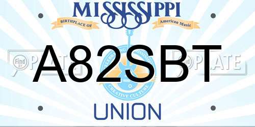 A82SBT Mississippi License Plate