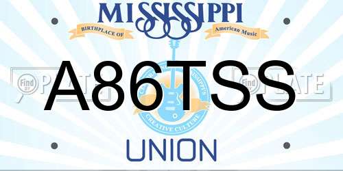 A86TSS Mississippi License Plate
