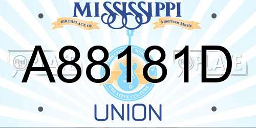 A88181D Mississippi License Plate