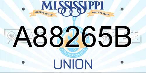 A88265B Mississippi License Plate