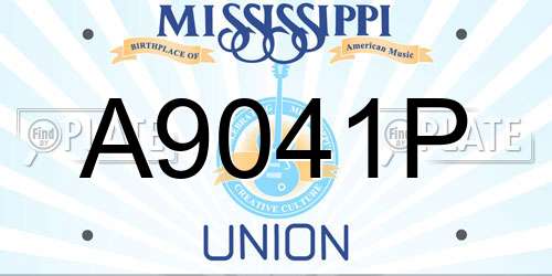 A9041P Mississippi License Plate