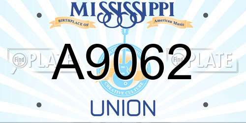 A9062 Mississippi License Plate