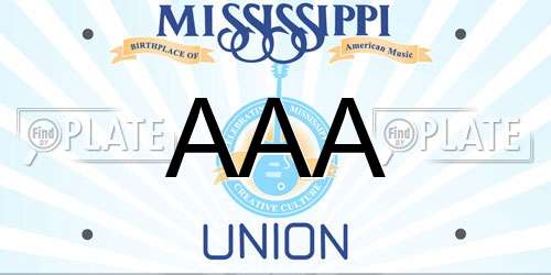 AAA Mississippi License Plate