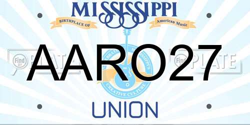 AARO27 Mississippi License Plate