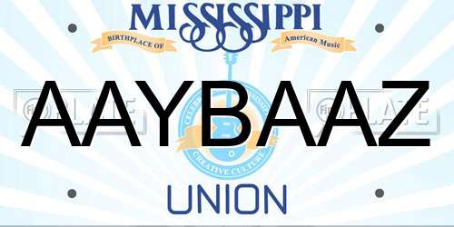 AAYBAAZ Mississippi License Plate