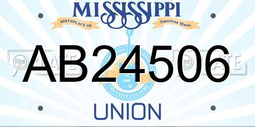 AB24506 Mississippi License Plate