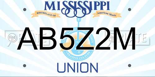 AB5Z2M Mississippi License Plate