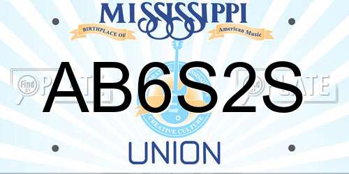 AB6S2S Mississippi License Plate