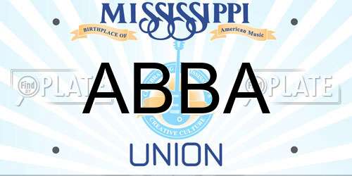 ABBA Mississippi License Plate