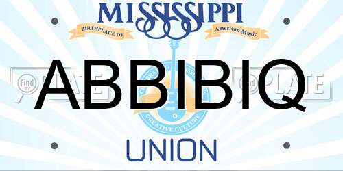 ABBIBIQ Mississippi License Plate