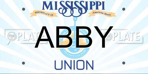 ABBY Mississippi License Plate