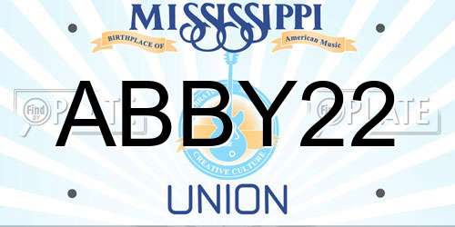 ABBY22 Mississippi License Plate