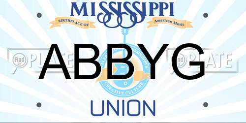 ABBYG Mississippi License Plate