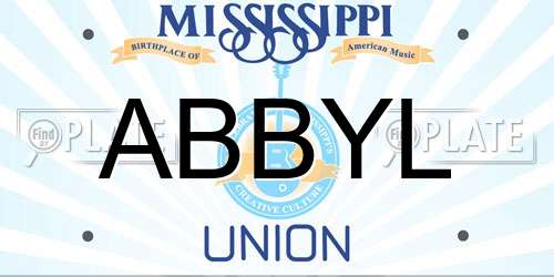 ABBYL Mississippi License Plate