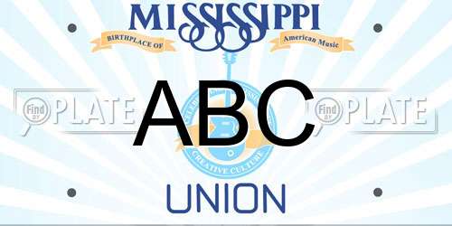 ABC Mississippi License Plate