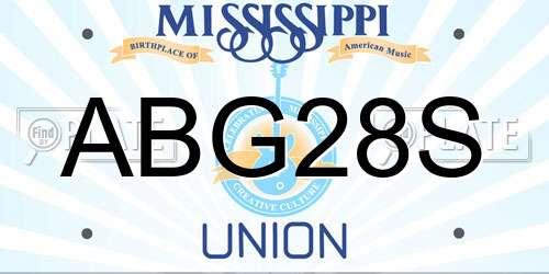 ABG28S Mississippi License Plate