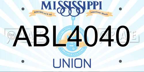 ABL4040 Mississippi License Plate