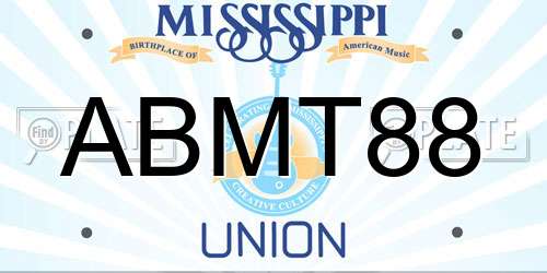 ABMT88 Mississippi License Plate