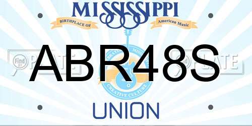 ABR48S Mississippi License Plate