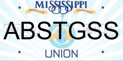 ABSTGSS Mississippi License Plate